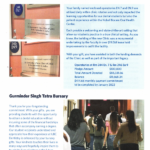 Donation Summary from UBC of Dr. Tatra's Donation to support future generations of Dentistry students